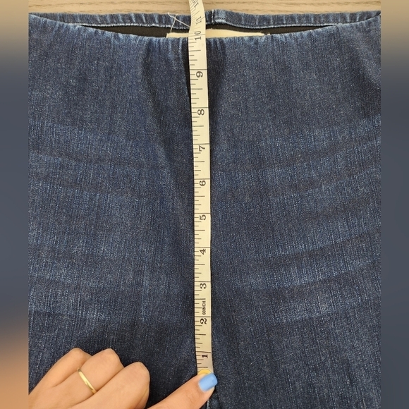 Soft Surroundings Wide Leg Jeans Womens Small Dark Blue Denim - Picture 8 of 10